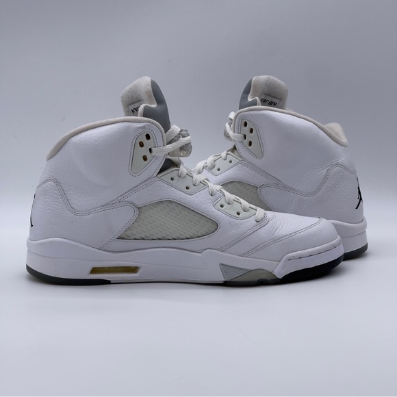 Jordan Shoes Air Jordan 5 Retro Metallic White Sneakers Poshmark